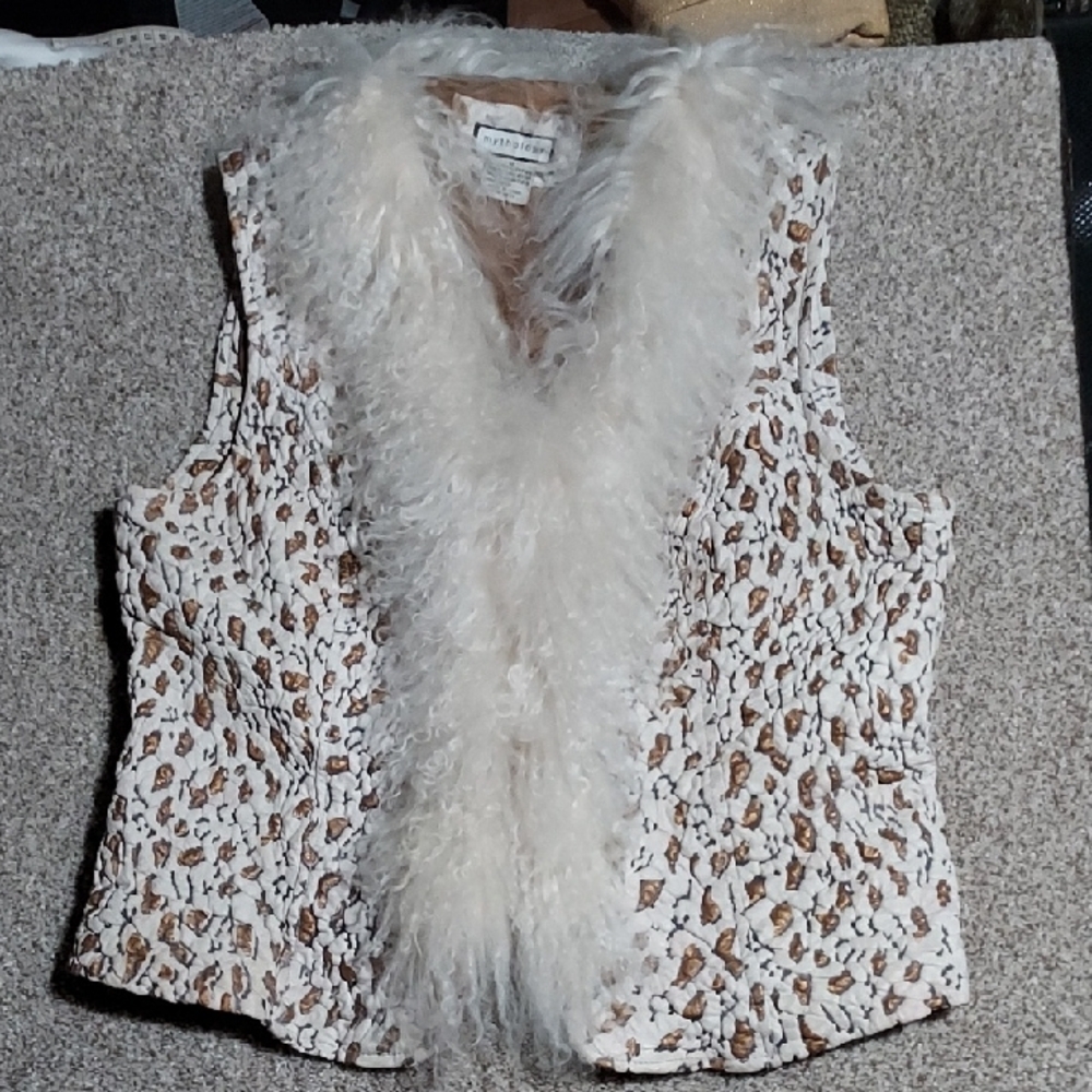 Faux Fur Leopard Print Vest